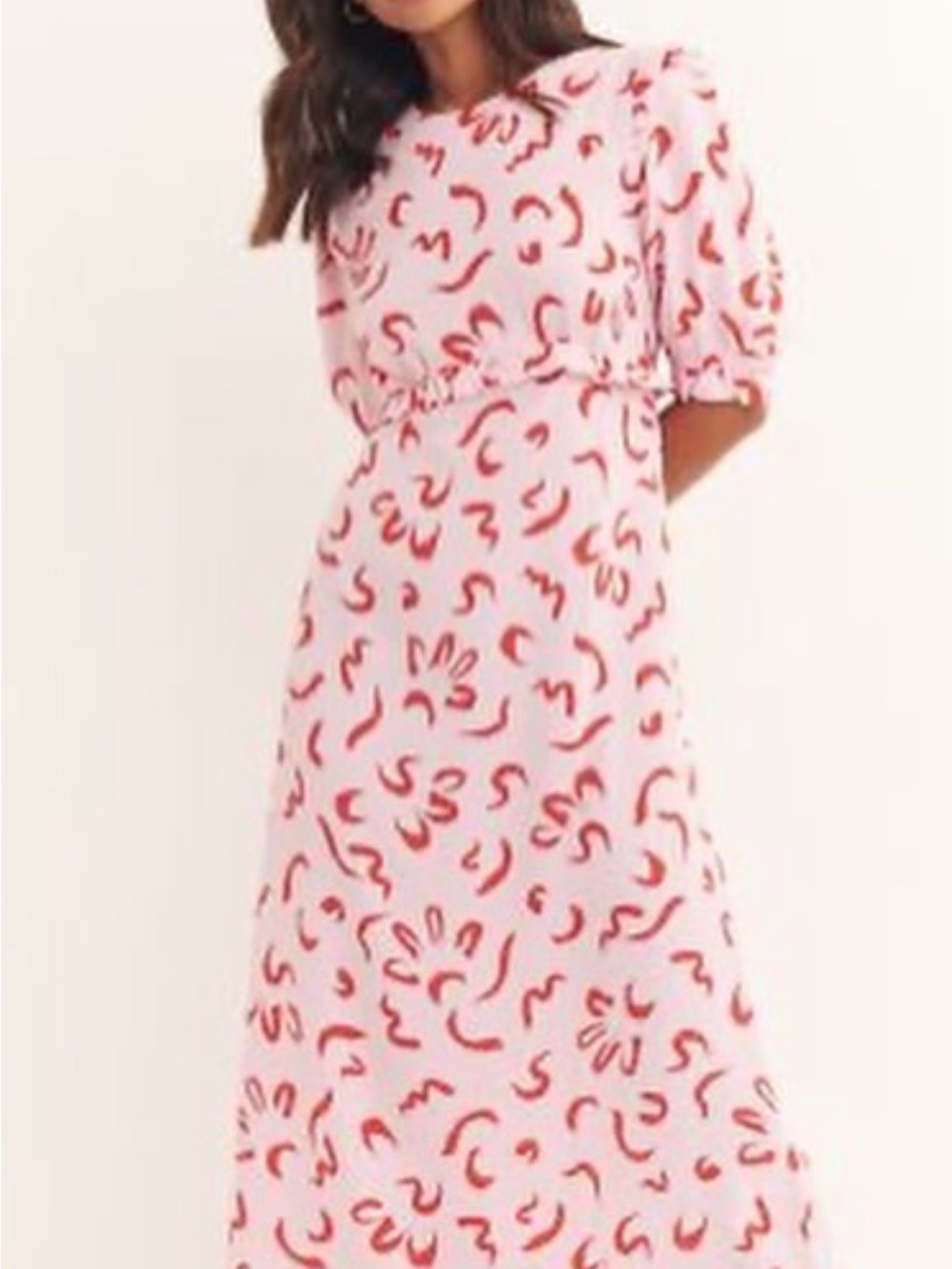 Nobody's Child Felicia squiggle print dress in pink
